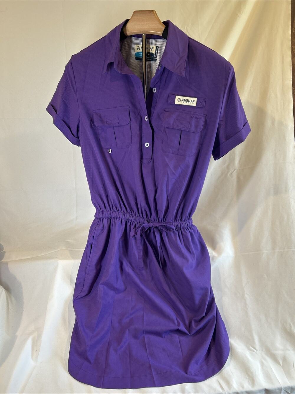 MAGELLAN OUTDOORS FISHING DRESS Purple Womens Med 19 Pit to Pit Utility Hiking